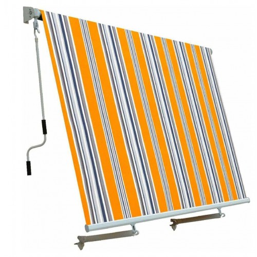 Tenda da Sole Riga Gialla Caduta con Bracci 245x245 Balcone Avvolgibile Esterno