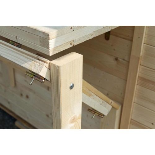 Casetta in Legno 310x180 a Pannelli 19 mm Chiosco Capanno da Giardino Spiaggia | BricoShop24
