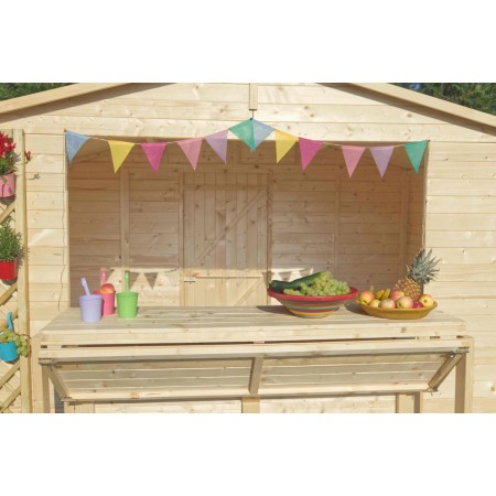 Casetta in Legno 310x180 a Pannelli 19 mm Chiosco Capanno da Giardino Spiaggia | BricoShop24