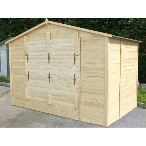Casetta in Legno 310x180 a Pannelli 19 mm Chiosco Capanno da Giardino Spiaggia | BricoShop24
