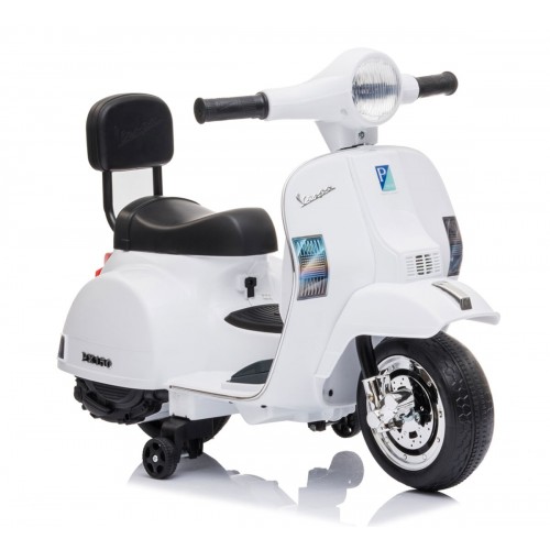 Vespa mini licenza Piaggio elettrica a batteria 6 V con stabilizzatori laterali removibili