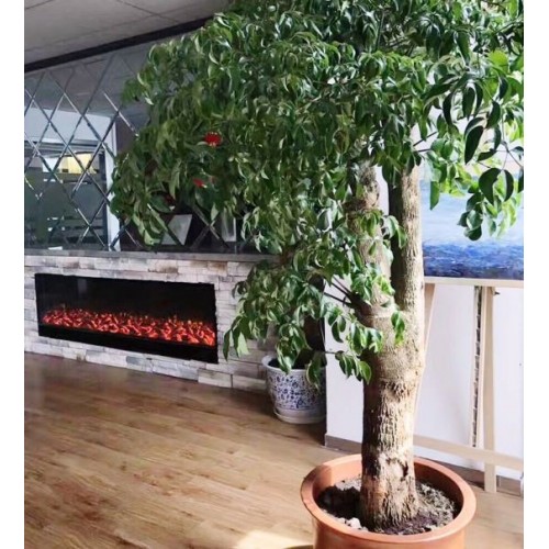 Camino Elettrico da Incasso o Appoggio Lungo 180 cm con Telecomando Led