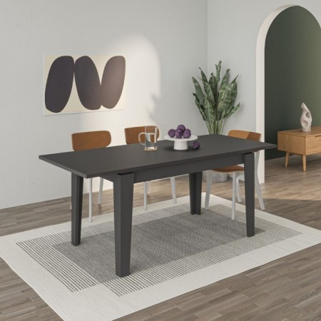 Tavolo da Pranzo Allungabile Estensibile 140 190x80 cm Antracite