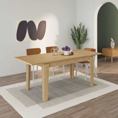 Tavolo da Pranzo Estensibile in Legno Allungabile 140 190 cm Rovere
