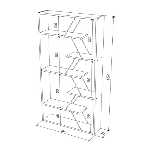 Mobile Libreria Rovere Divisoria Bifacciale da Ufficio | BricoShop24
