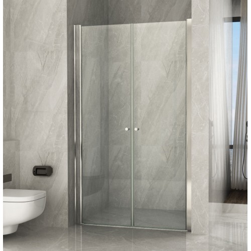 Box Doccia Saloon 70 80 90 100 120 cm 8 mm a Nicchia 2 Anta Battente Porta Parete