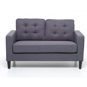 Divano 2 Due Posti da Salotto ingombro 145x78x95 cm imbottito rivestito in tessuto colore blu jeans 2