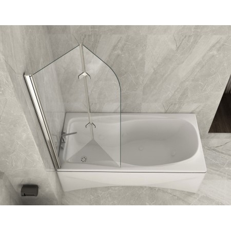 Box Vasca Doccia a Libro 6 mm Cristallo Sopravasca Pieghevole Bagno Parete Vetro