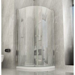 Box Doccia Tondo 80x80 90x90 cm 2 ante Battenti Semicircolare in Vetro Cristallo  6 mm