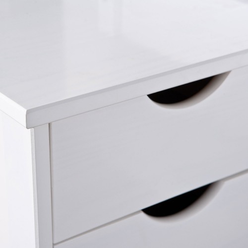 Letto Singolo Bianco a Doghe 90x200 Legno con Comodino | BricoShop24