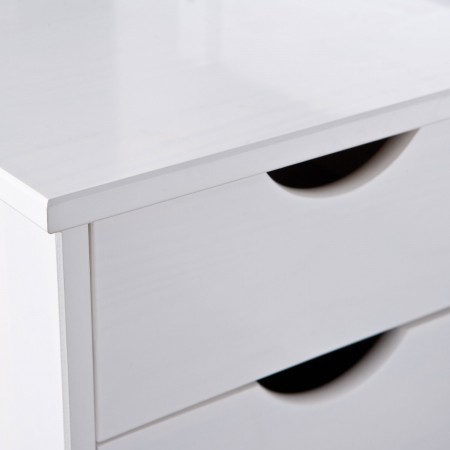 Letto Singolo Bianco a Doghe 90x200 Legno con Comodino | BricoShop24