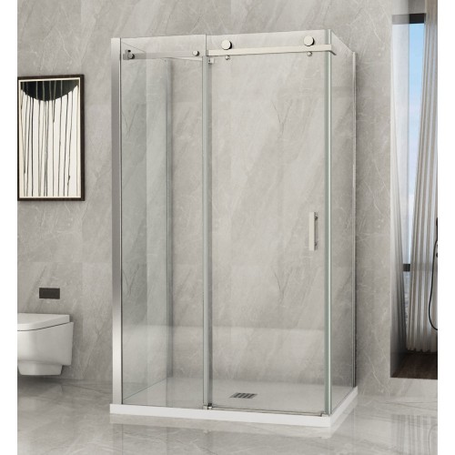 Cabina Box Doccia 3 Lati Porta Scorrevole in Cristallo 8 mm | BricoShop24