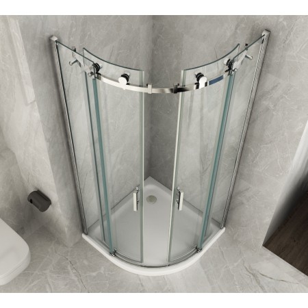 Box Doccia 80x80 90x90 8mm Porte Scorrevoli Tondo Cristallo | BricoShop24