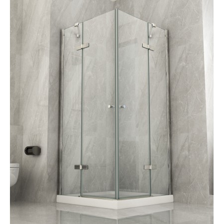 Box Cabina Doccia 2 Anta Battente 70 x 80 90 100 Fissa 8 mm Angolare Cristallo