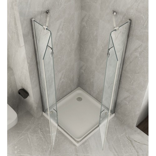 Box Doccia Anta Battente 70 x 80 90 100 8mm in Cristallo | BricoShop24