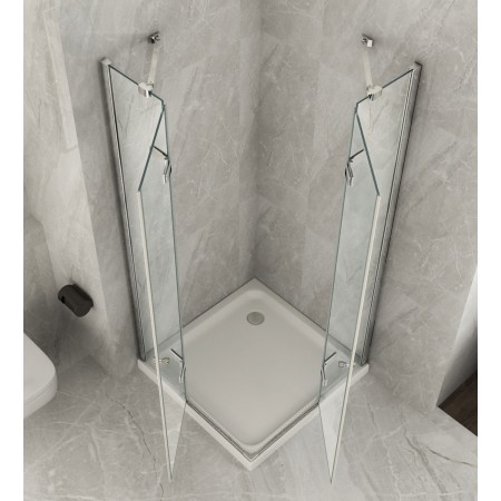 Box Doccia Anta Battente 70 x 80 90 100 8mm in Cristallo | BricoShop24