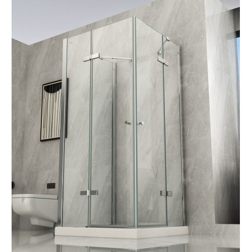 Cabina Doccia 3 Lati 2 Ante Battenti in Cristallo 8 mm | BricoShop24