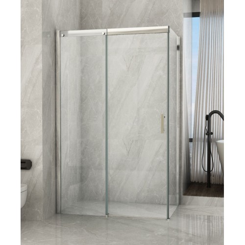Box Doccia Angolare in Cristallo 8 mm Porta Scorrevole  | BricoShop24