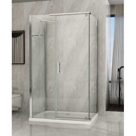 Box Doccia 3 Lati Anta Battente Saloon 70 80 90 100 120 Cristallo | BricoShop24