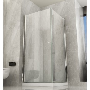 Box Doccia 2 Ante Battenti 70 80 90 100 cm Angolare Cristallo Vetro  Trasparente 8 mm 2