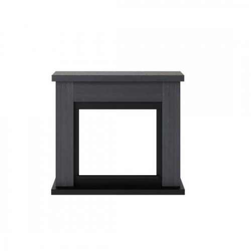 Camino Elettrico Ventilato con Cornice in Legno Grigio Fiamma Finta a Led| BricoShop24