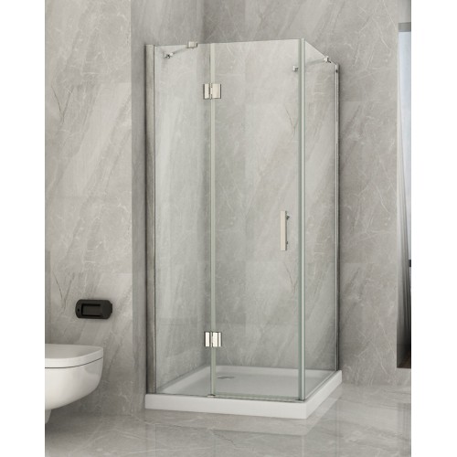 Cabina Doccia Angolare Porta Battente in Cristallo 8 mm | BricoShop24