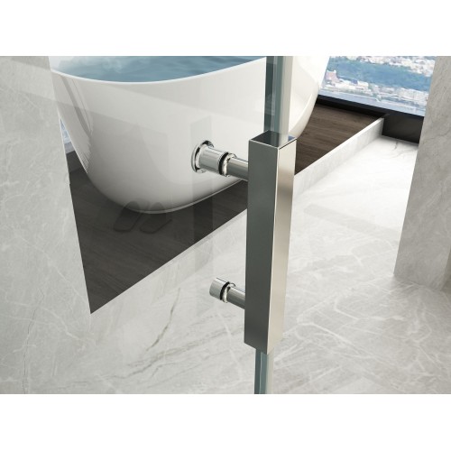 Cabina Doccia Angolare Porta Battente in Cristallo 8 mm | BricoShop24
