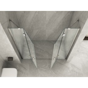Box Doccia per grande nicchia in cristallo 8 mm con due ante battenti 80 90 100 110 120 140 2