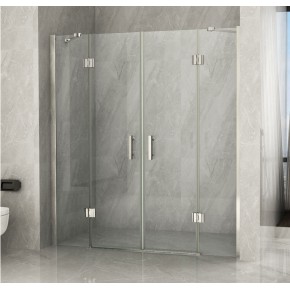 Box Doccia per grande nicchia in cristallo 8 mm con due ante battenti 80 90 100 110 120 140