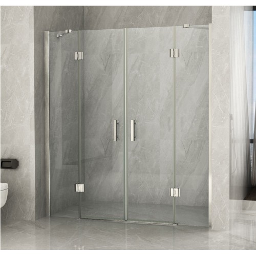 Box Doccia per grande nicchia in cristallo 8 mm con due ante battenti 80 90 100 110 120 140