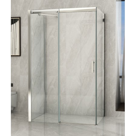 Box Cabina Doccia in cristallo 8 mm 3 Lati Porta Scorrevole e due pareti fisse