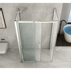 Box Cabina Doccia in cristallo 8 mm 3 Lati Porta Scorrevole e due pareti fisse 2