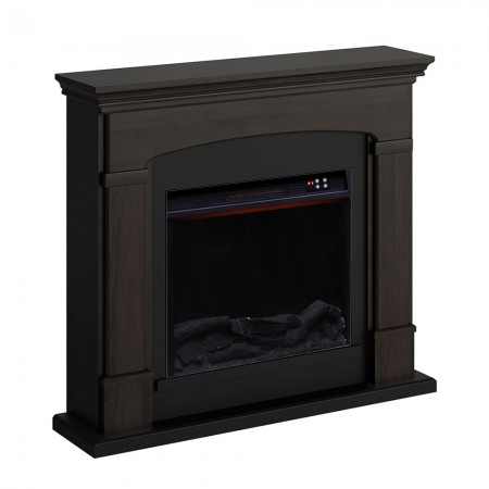 Camino Elettrico con Cornice Legno Wenge da Pavimento Caminetto Terra Programmi | Bricoshop24