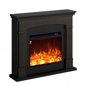 Camino Elettrico con Cornice Legno Wenge da Pavimento Caminetto Terra Programmi | Bricoshop24 2