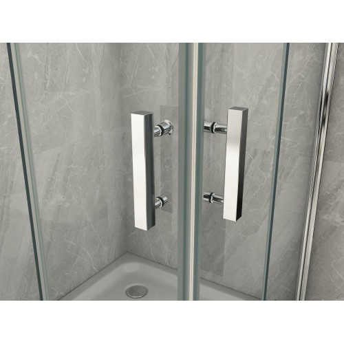 Box Doccia 2 Ante a Libro 60 70 80 90 100 8 mm in Cristallo Vetro Trasparente | BricoShop24