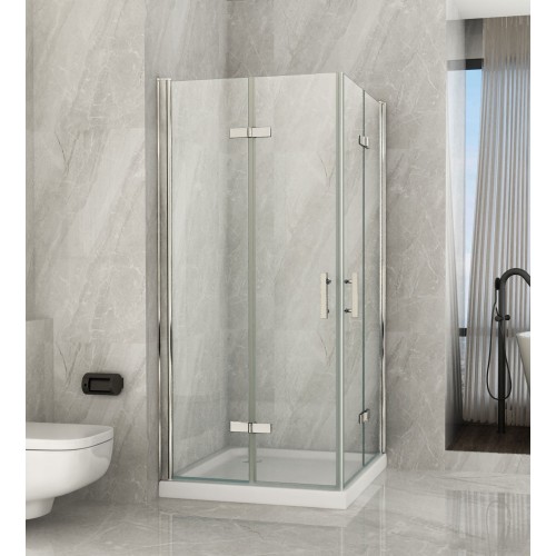 Box Doccia 2 Ante a Libro 60 70 80 90 100 8 mm in Cristallo Vetro Trasparente | BricoShop24