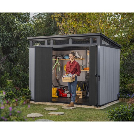 Casetta Artisan per Attrezzi Keter 2.7x2 Addossata con Pavimento Interno