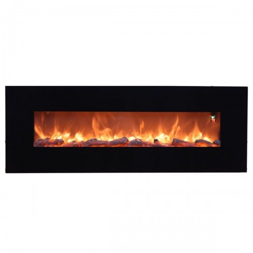 Camino Elettrico 150cm da Parete con Led Fiamma Finta Potenza Regolabile