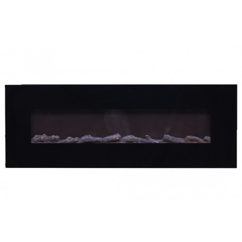 Camino Elettrico 150cm da Parete con Led Fiamma Finta Potenza Regolabile