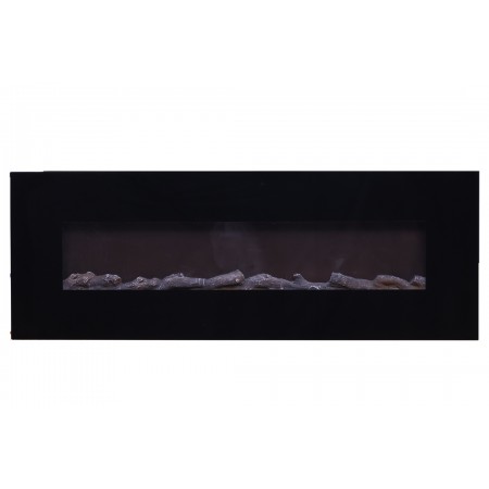 Camino Elettrico 150cm da Parete con Led Fiamma Finta Potenza Regolabile