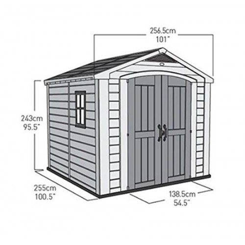 Keter Casetta da Giardino Factor per Attrezzi 257x255 cm