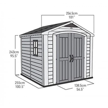 Keter Casetta da Giardino Factor per Attrezzi 257x255 cm
