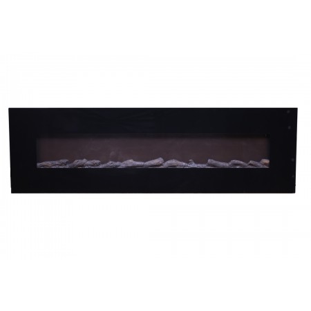 Caminetto Elettrico da Parete 180 cm con Fiamma Finta a Led 1500W