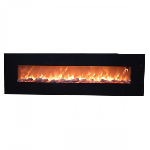 Caminetto Elettrico da Parete 180 cm con Fiamma Finta a Led 1500W