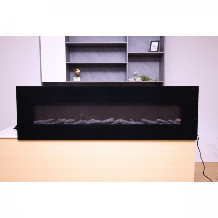 Caminetto Elettrico da Parete 180 cm con Fiamma Finta a Led 1500W