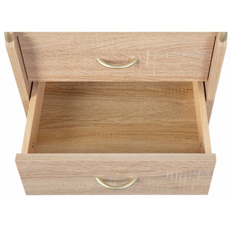Cassettiera 4 Cassetti Rovere con Ruote da Scrivania | BricoShop24