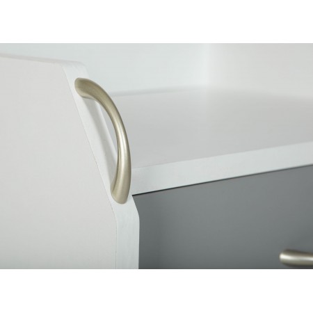 Cassettiera da Scrivania 4 Cassetti Bianco Grigio Ruote | BricoShop24