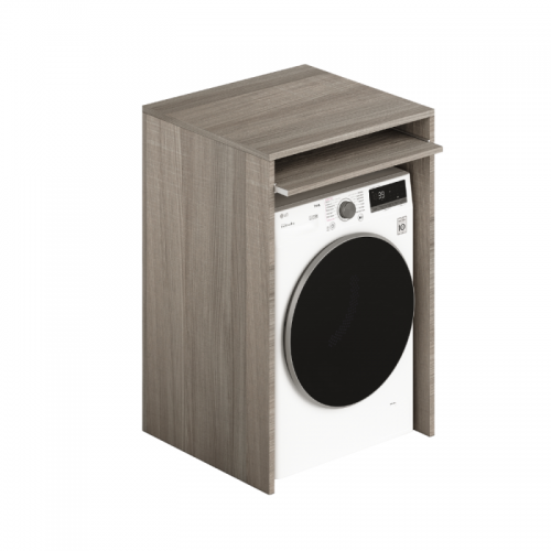 Mobile Copri Lavatrice Asciugatrice in Legno Olmo con Ripiano Estraibile | Bricoshop24