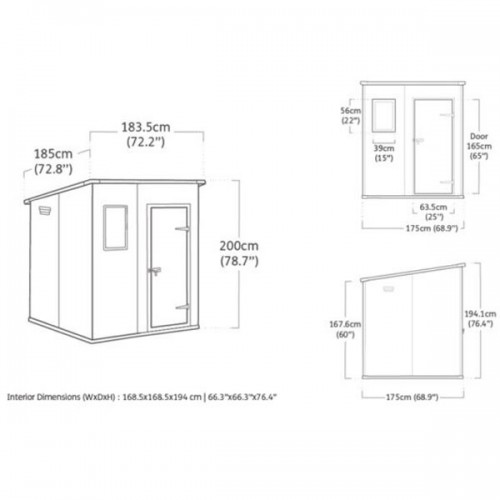 Casetta in Resina Keter Manor Pent 183x185 da Giardino