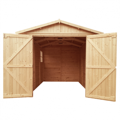 Casetta in Legno 2.4x3.2 a Pannelli 17 mm Garage Box Rimessa Moto